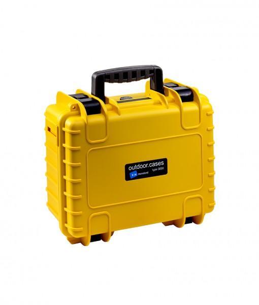 B&W International Type 3000 Hard Case Yellow with Foam Inserts