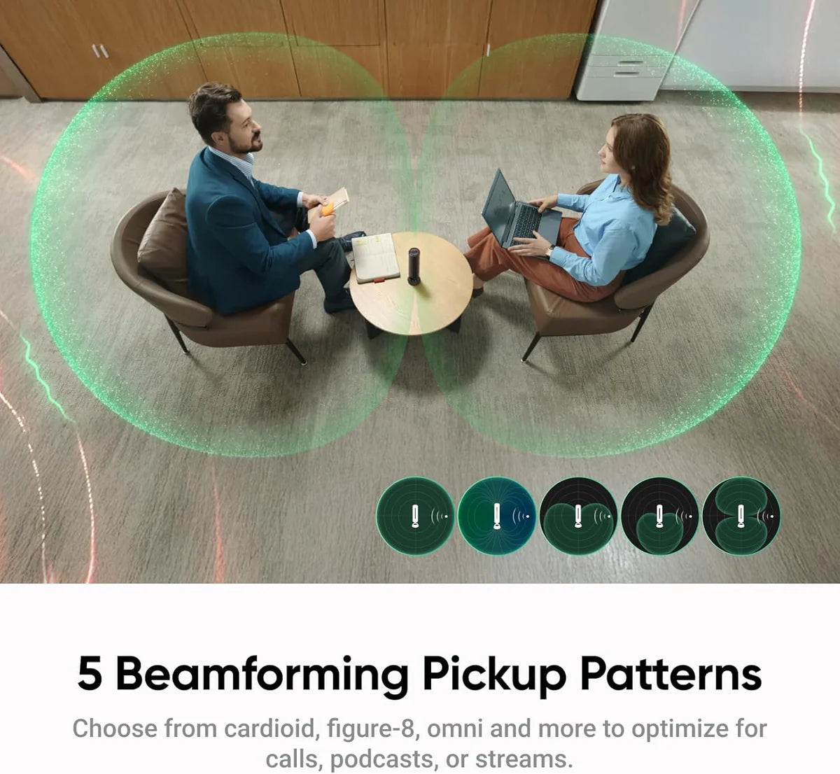 Insta360 Wave - AI Speakerphone - Standard Bundle - Arctic White