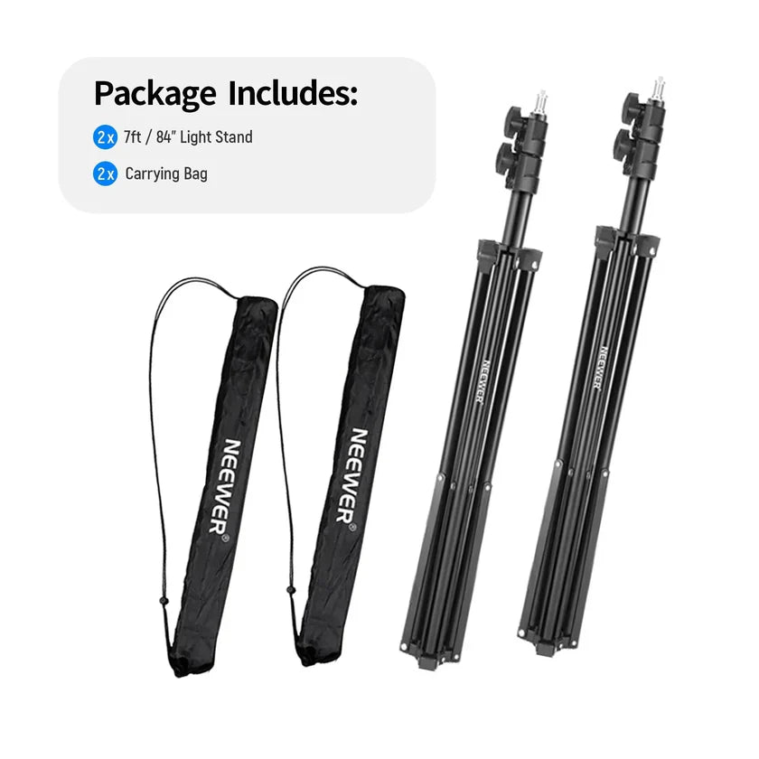 Neewer 2-Pack ST210 210cm Photography Videography Light Stand