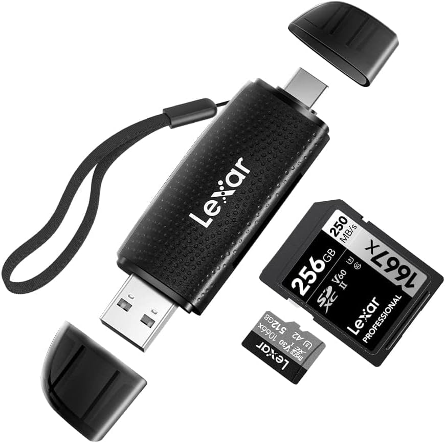 Lexar RW310 USB 3.1 2 in 1 USB-C USB-A for Micro SD/SD Memory Card Reader