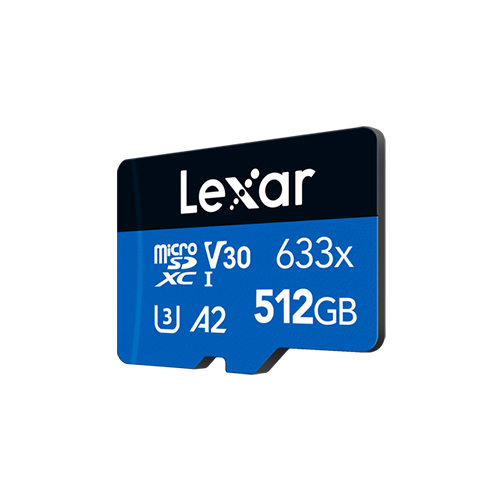 Lexar® 512GB 633x microSDHC™/microSDXC™ with SD adaptor