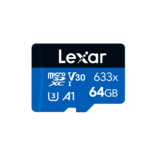 Lexar 64Gb High-Performance 633x microSDHC™/microSDXC™ UHS-I card without SD adapter