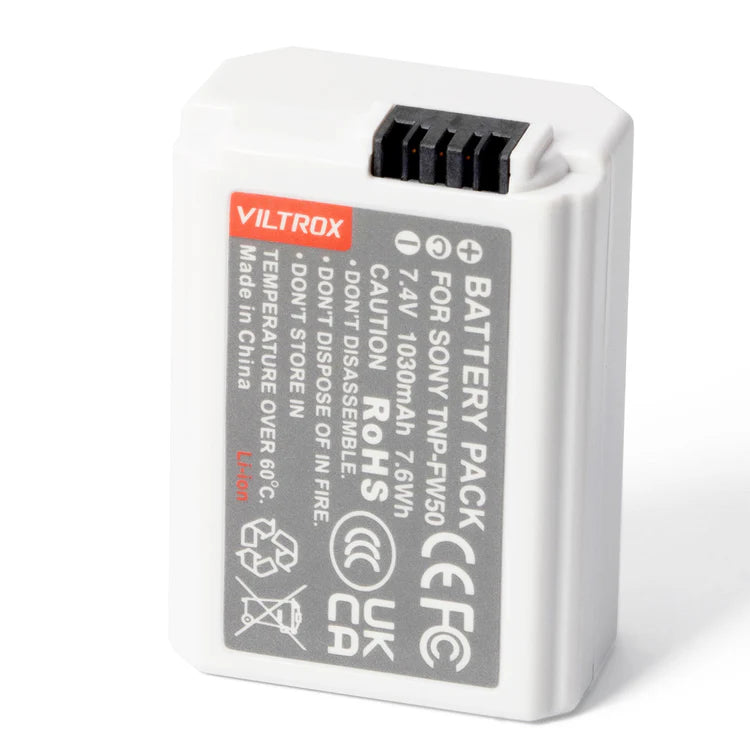 Viltrox TNP-FW50 1030mAh Lithium Replaceable Battery with USB-C Charging for Sony Cameras