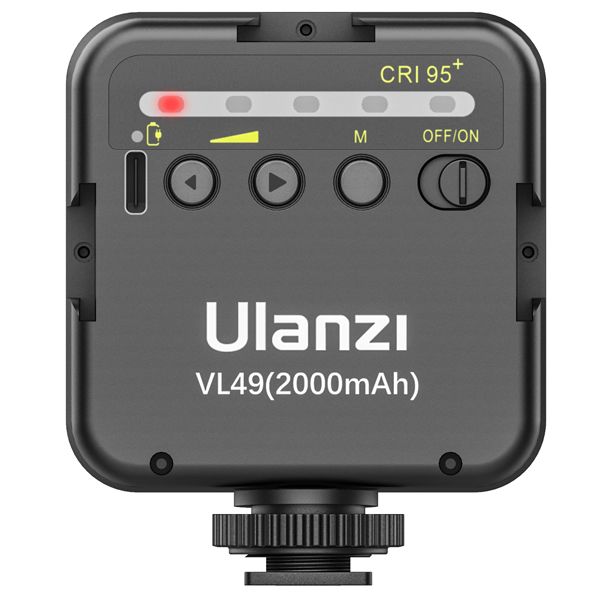 Ulanzi VL49 Rechargeable Mini LED Video Light Black