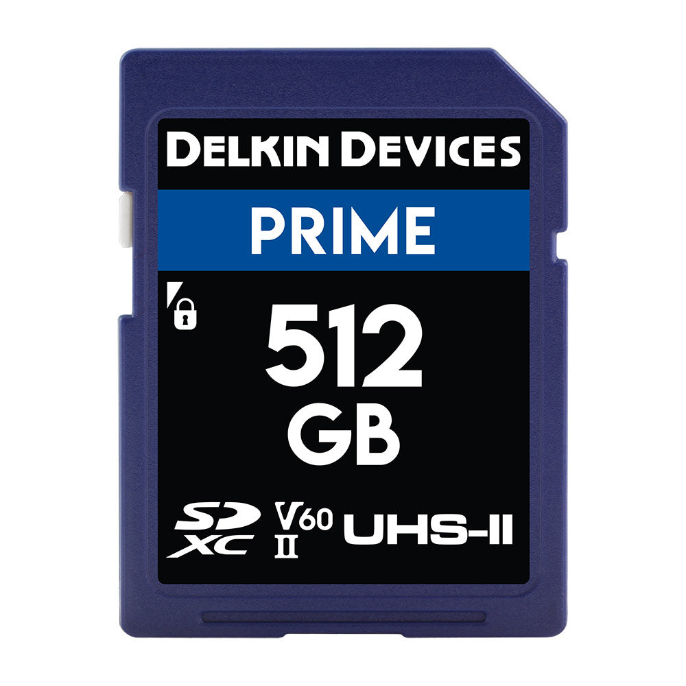 Delkin 512GB PRIME SD UHS-II V60 Memory Card