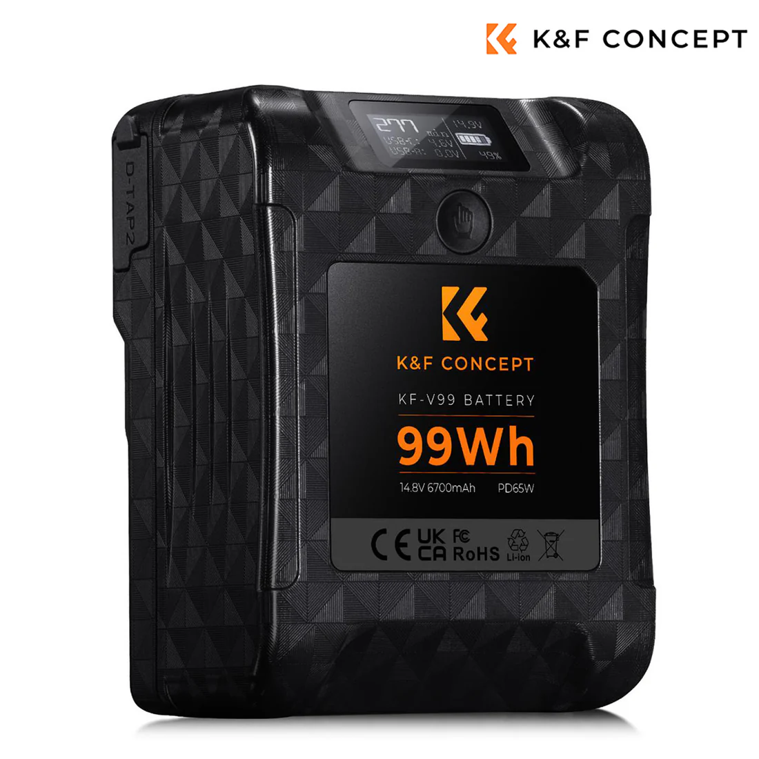 K&F 6700mAh Mini V Mount Battery with 65W USB-C Fast Charger