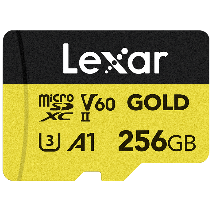 Lexar 256GB MicroSD GOLD 280mbs (UHS-II) (Class 10) V60 A1