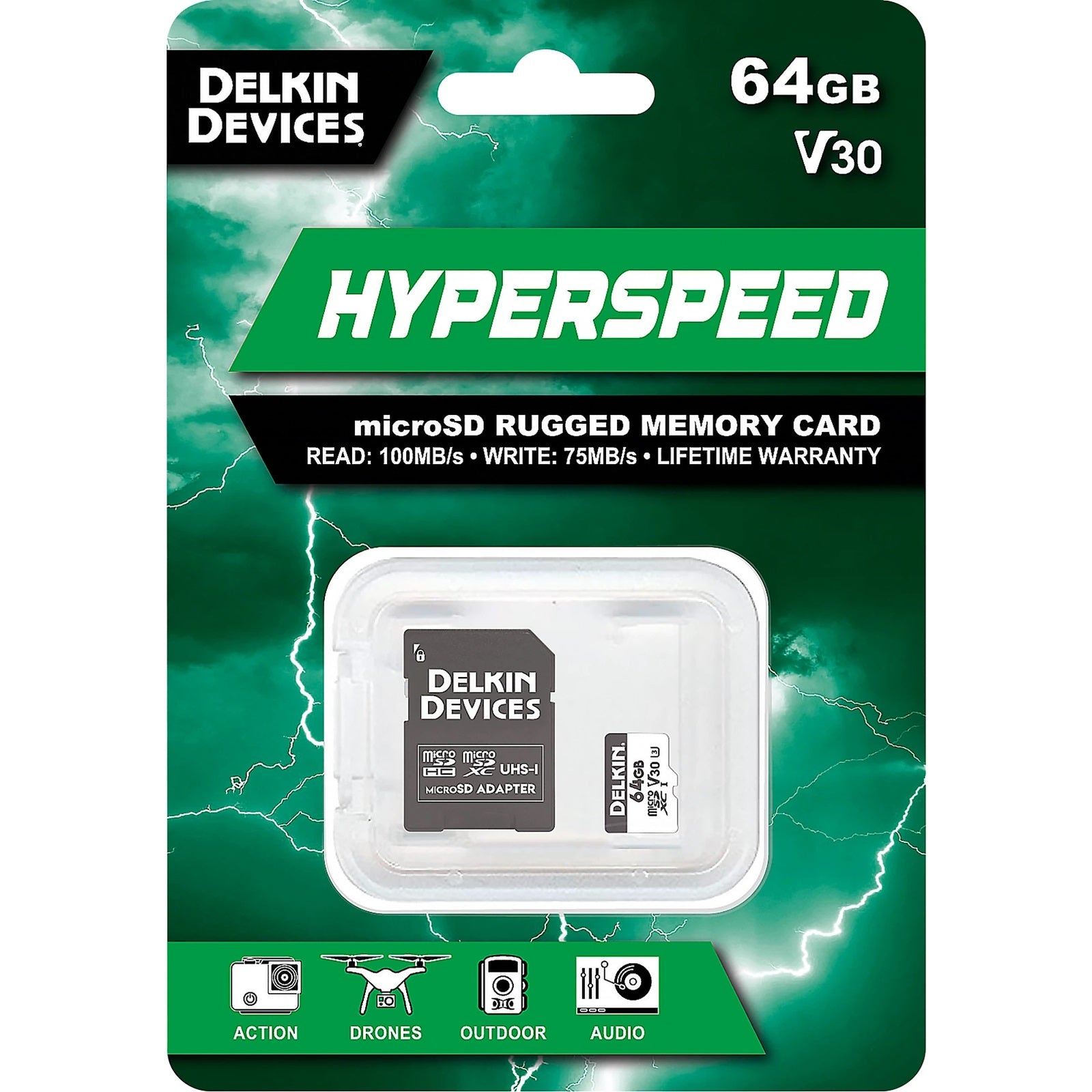 Delkin 64GB HYPERSPEED MicroSD V30