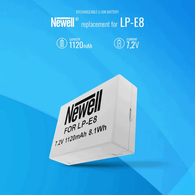 Newell Replacement Canon Battery LP-E8 for Canon Cameras