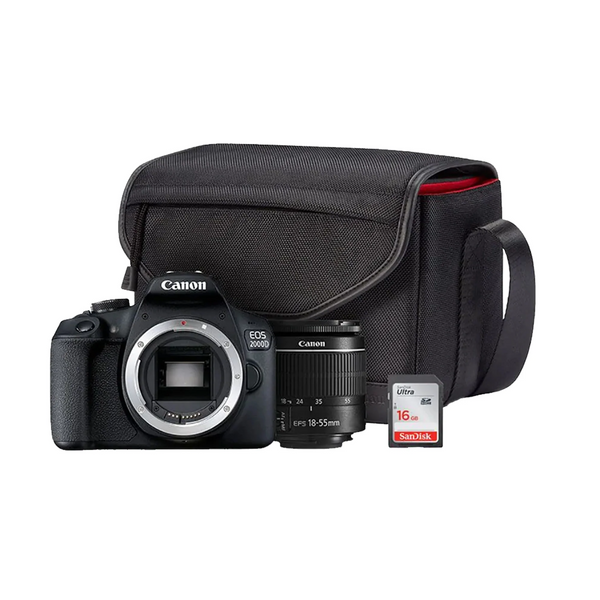 Canon 2000D Essential Travel Kit with 18-55mm DC Lens