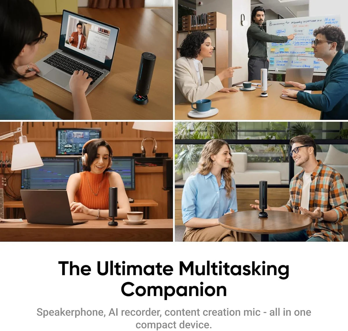 Insta360 Wave - AI Speakerphone - Standard Bundle - Arctic White