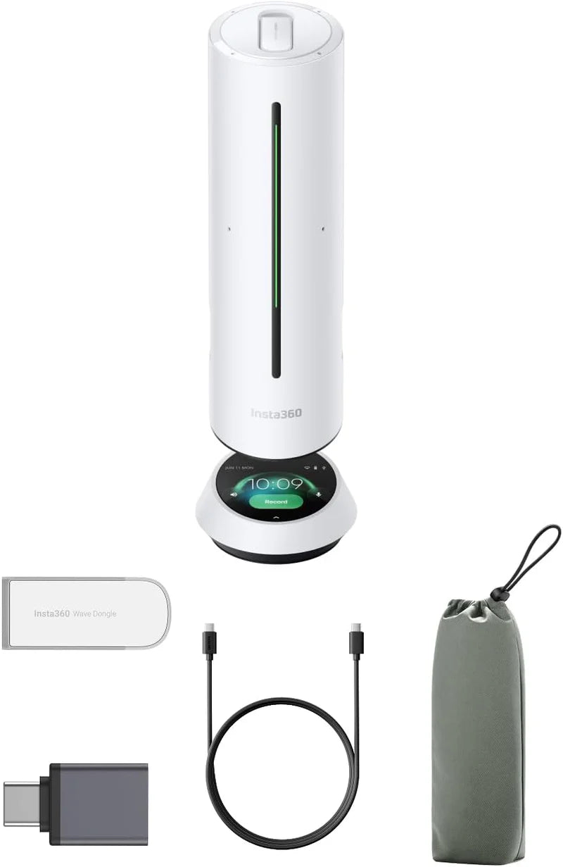 Insta360 Wave - AI Speakerphone - Standard Bundle - Arctic White