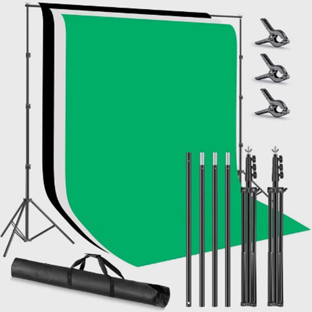 Visico Photography PRO 2,8 X 3m Studio Backdrop Kit 3 X Muslins