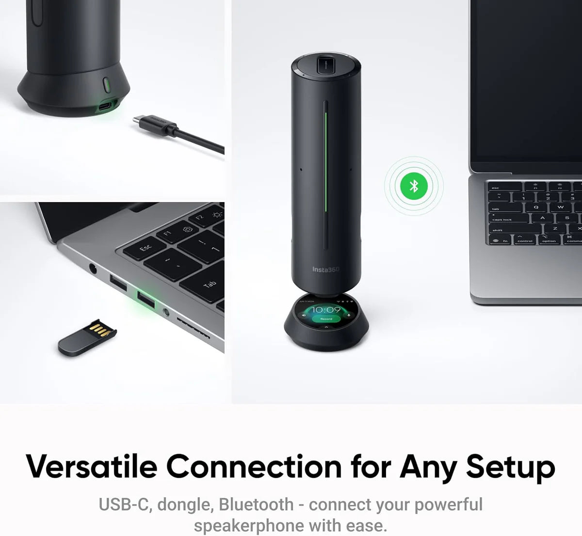 Insta360 Wave - AI Speakerphone - Standard Bundle - Arctic White
