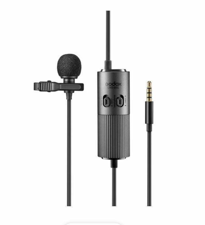 Godox LMS-60G Omnidirectional Lavalliere Microphone with Adjustable Gain Godox Microphone