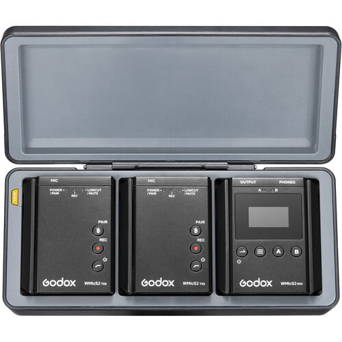 Godox WMicS2 UHF Compact 2-Person Wireless Microphone System for Cameras & Smartphones with 3.5mm (5