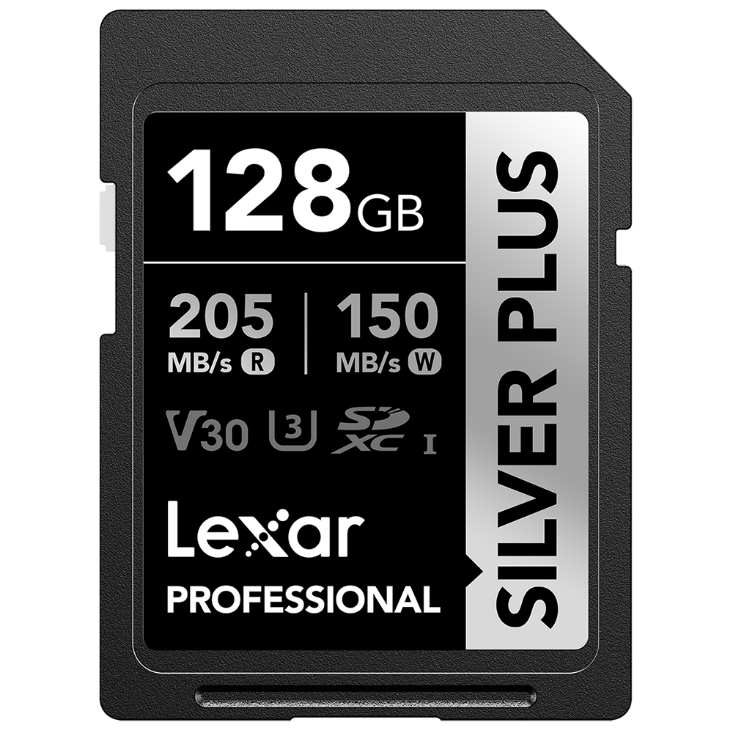 Lexar 128GB Professional SD SILVER PLUS (UHS-I) (Class 10)  V30