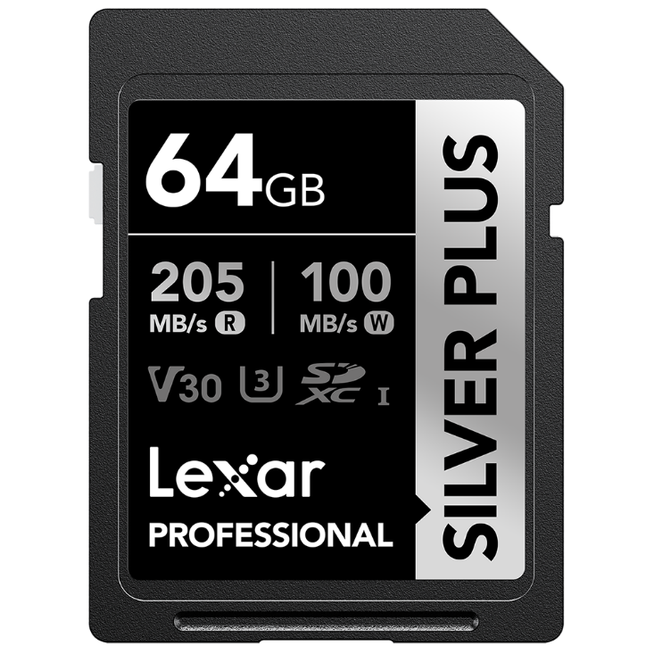 Lexar 64GB Professional SD SILVER PLUS (UHS-I) (Class 10) V30