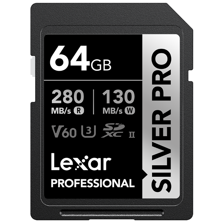 Lexar 64GB Professional SD SILVER PRO (UHS-II) (Class 10) V60