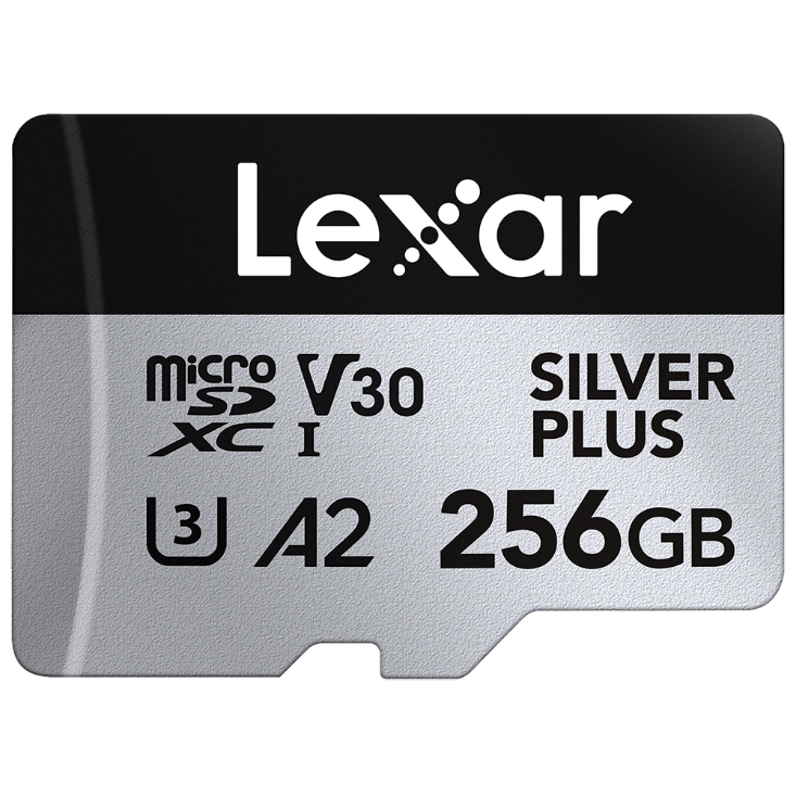 Lexar 256GB MicroSD SILVER PLUS 205mbs (UHS-I) (Class 10) V30 A2