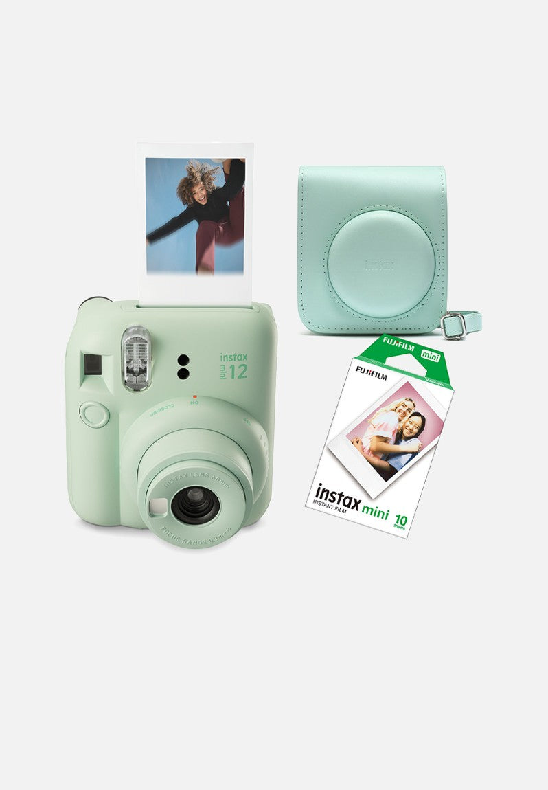 Instax Cam mini 12 Mint Green Kit 3 (cam, 1 film, case)