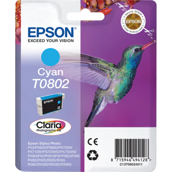 Epson T0802 Cyan Ink Cartridge