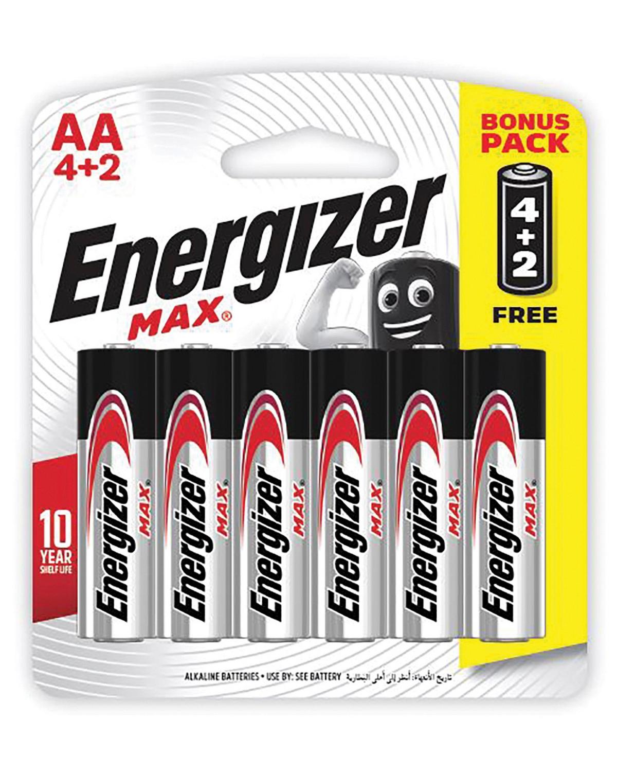 Energizer Max AA 4+2 Energizer Disposable Batteries