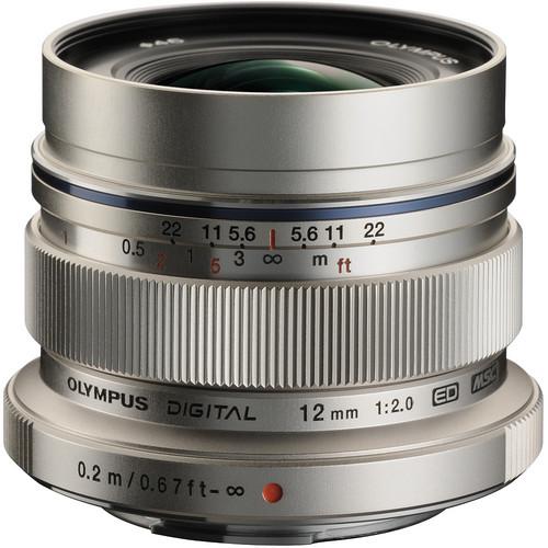 OM SYSTEM M.Zuiko Digital ED 12mm f/2.0 Lens (Silver) OM SYSTEM Lens - Mirrorless Fixed Focal Length