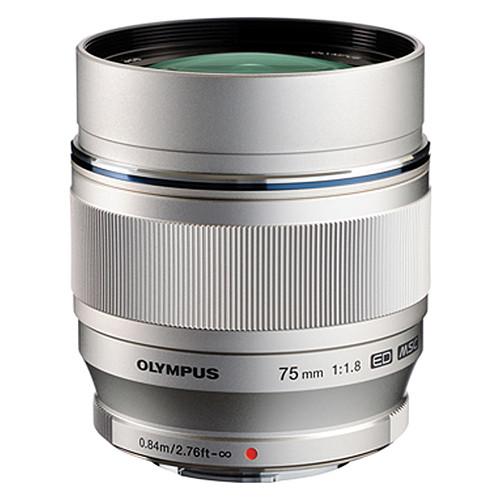 OM SYSTEM M.Zuiko Digital ED 75mm f/1.8 Lens (Silver) OM SYSTEM Lens - Mirrorless Fixed Focal Length