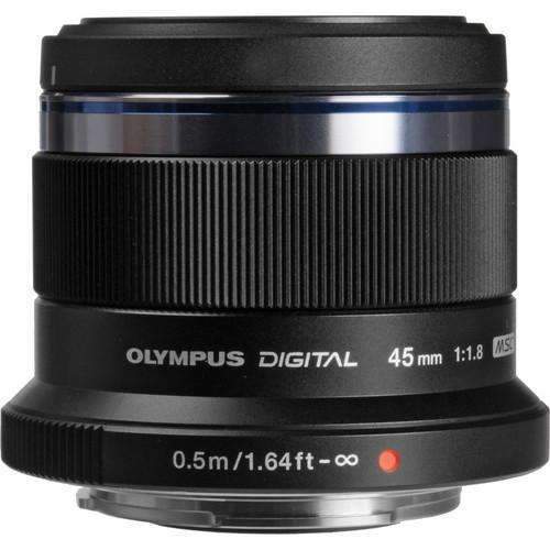 OM SYSTEM M.Zuiko Digital ED 45mm f/1.8 Lens (Black) OM SYSTEM Lens - Mirrorless Fixed Focal Length