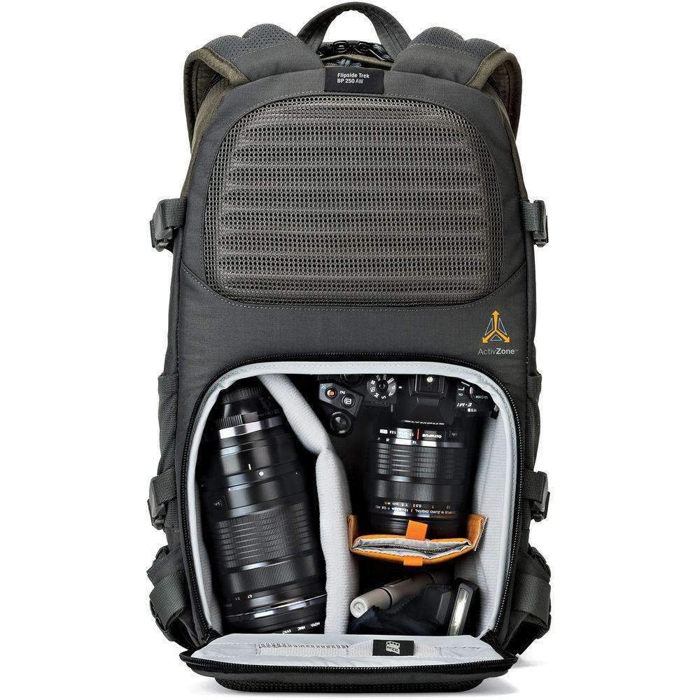 Lowepro Flipside Trek BP 450 AW Backpack (Gray/Dark Green) Lowepro Bag - BackPack