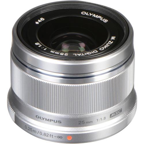 OM SYSTEM M.Zuiko Digital 25mm f/1.8 Lens (Silver) OM SYSTEM Lens - Mirrorless Fixed Focal Length