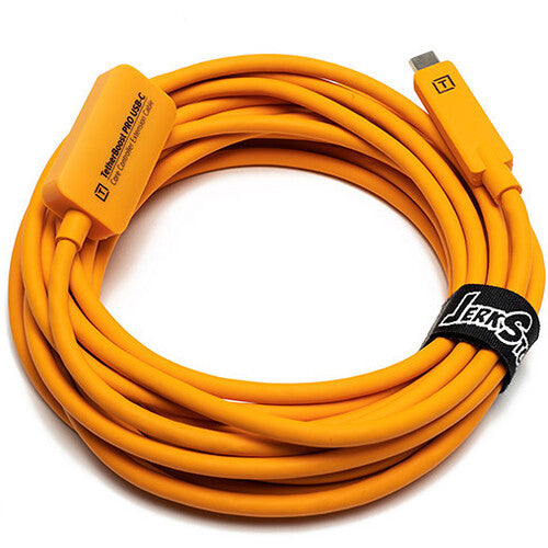 Tether Tools TetherBoost Pro USB Type-C Core Controller Extension Cable (5 meter, High-Visibility Or TetherTools USB Cables