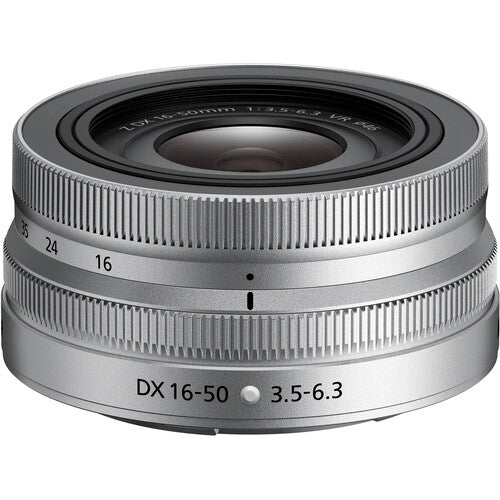 Nikon Z DX 16-50mm f/3.5-6.3 VR Lens (Silver) Nikon Lens - Mirrorless Zoom