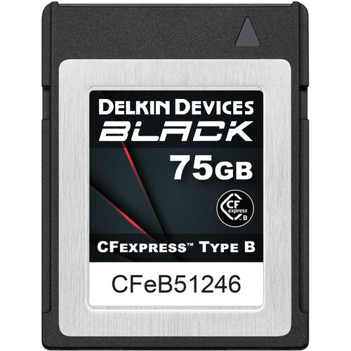 Delkin Devices 75GB BLACK CFexpress Type B Memory Card Delkin CFExpress