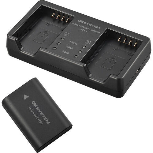 OM SYSTEM SBCX-1 Lithium-Ion Battery and Charger Kit OM SYSTEM Battery Chargers