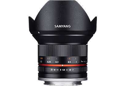 Samyang 12mm F2.0 NCS CS Lens for Fujifilm X - Black Samyang Lens - Mirrorless Fixed Focal Length