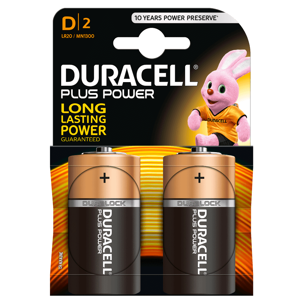 Duracell D Battery (2 Pack) Duracell Disposable Batteries
