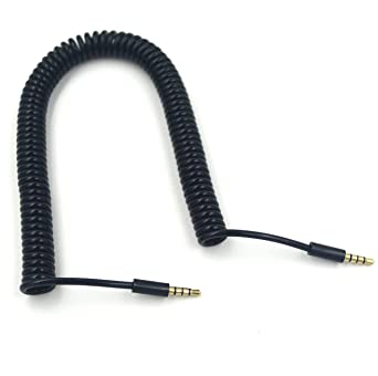 3.5mm Male Stereo to Male Stereo Curly Cable (3 Meter) TRRS KAMERAZ Audio Cables
