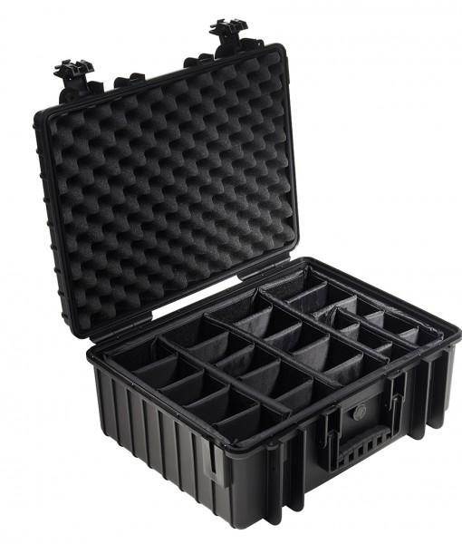B&W International Type 6000 Hard Case Black with Dividers B&W International Hard Case