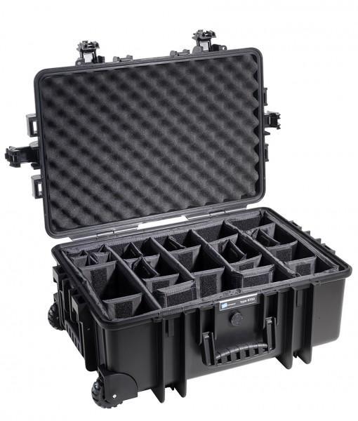 B&W International Type 6700 Hard Case Black with Dividers B&W International Hard Case