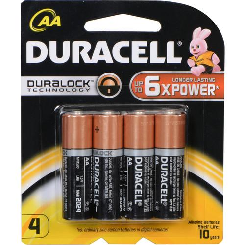 Duracell 1.5V AA Coppertop Alkaline Batteries (4-Pack) Duracell Disposable Batteries