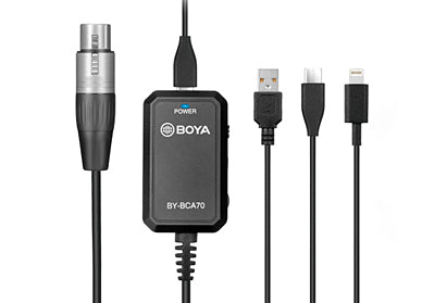 Boya BY-BCA70 Audio Adapter for XLR Microphones to Mobile Devices Boya Microphone
