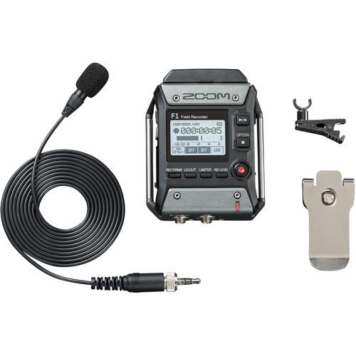 Zoom F1 Field Recorder with Lavalier Microphone Zoom Audio Recorder