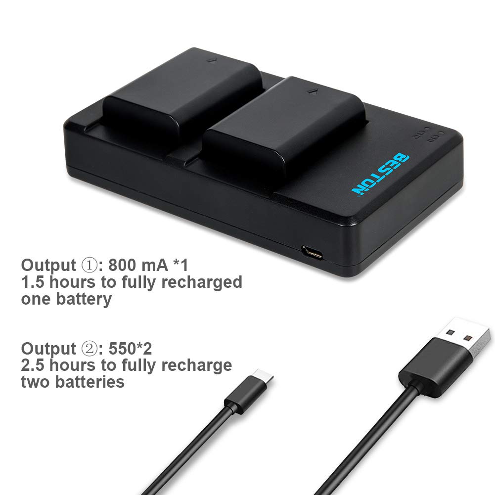 Beston NP-FW-50 2x Battery pack with charger for Sony Beston Rechargeable Batteries