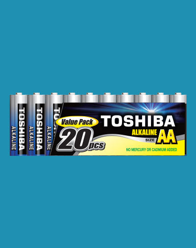 Toshiba High Power Alkaline AA 20 Pack Toshiba Disposable Batteries