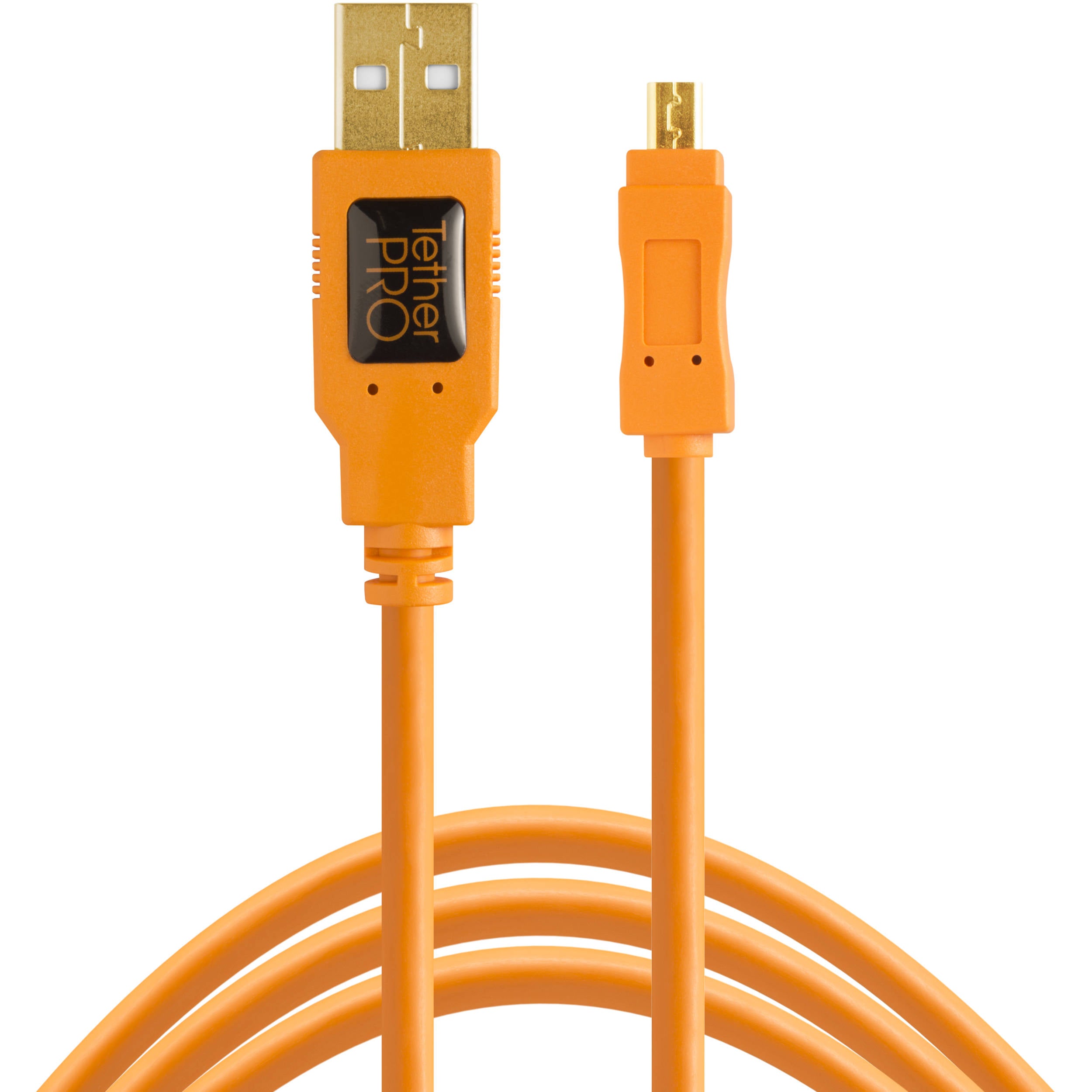 Tether Tools TetherPro USB 2.0 Type-A Male to Mini-B Male Cable (4.6m, Orange) TetherTools Tethering Device