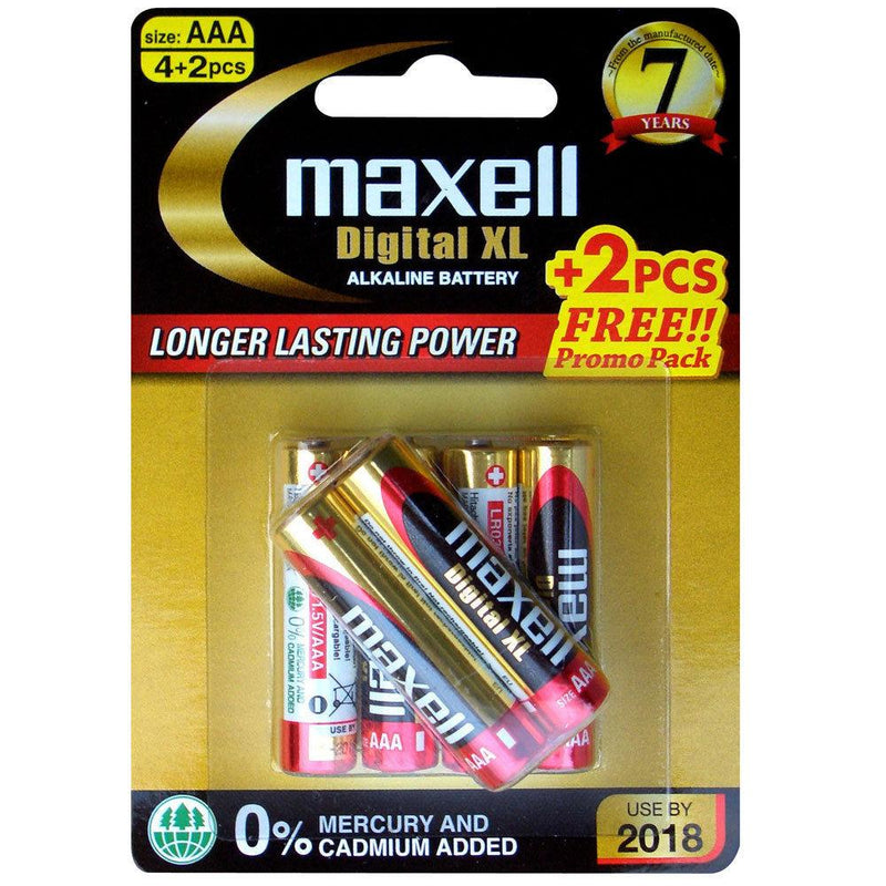 Maxell Digital XL AAA Battery (4+2 Pack) Maxell Disposable Batteries