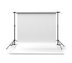 Linfot 3.2X5 PVC White/Black Backdrop with Pole Linfot Backdrop