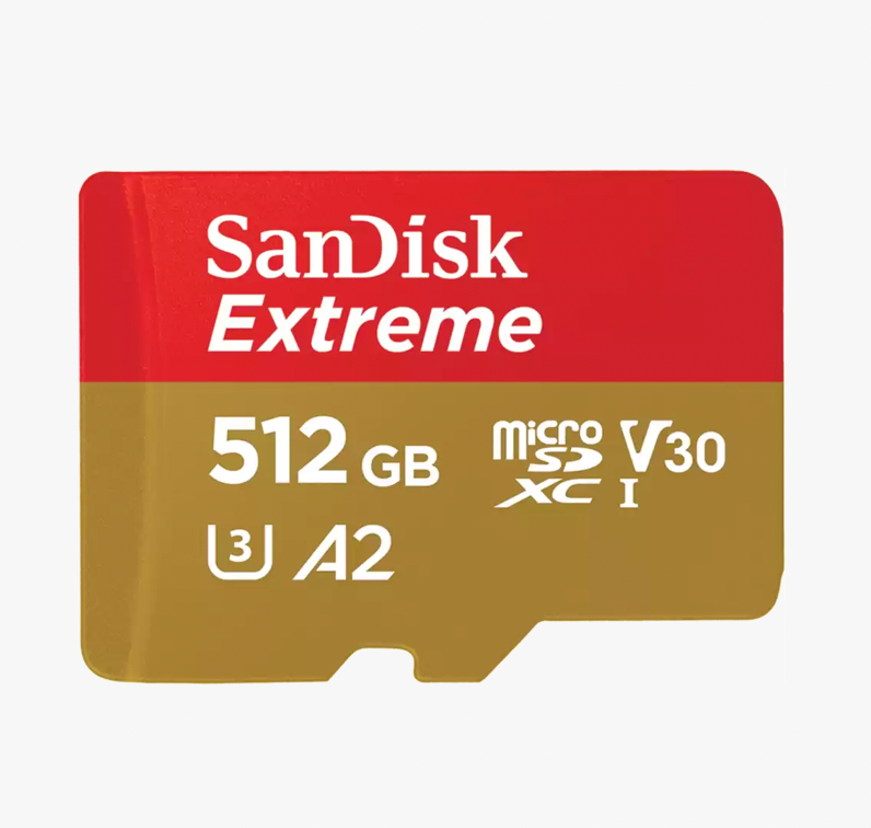 Sandisk Extreme A2 512GB microSDXC C10 UHS-I U3 Card 190MB/s Sandisk Flash Memory Cards